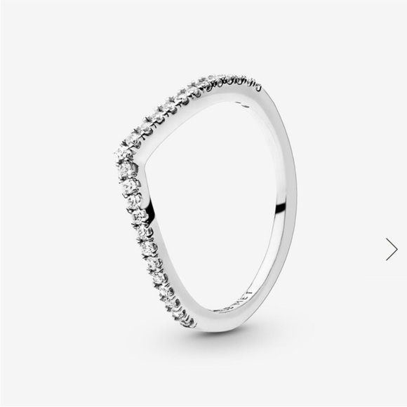 Pandora Sparkling Wishbone Ring - 48 - Picture 2 of 3